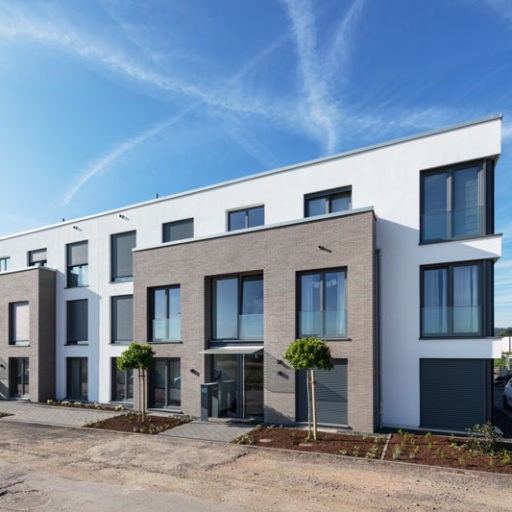 Modernes Gebäude mit blauer Himmel.