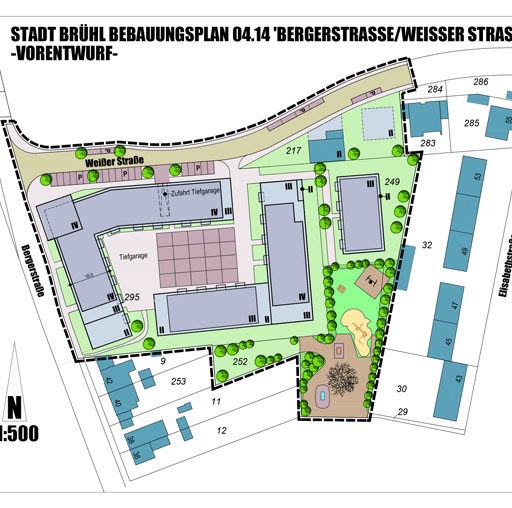 Stadt Brühl Bebauungsplan Skizze